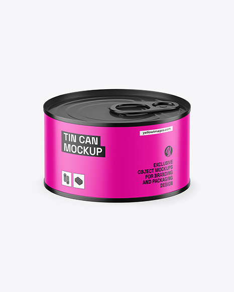 Matte Tin Can Mockup