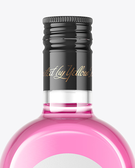 Clear Glass Liquor Bottle Mockup