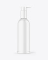Matte Cosmetic Bottle with Pump Mockup