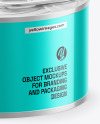 Glossy Metallic Tin Can Mockup