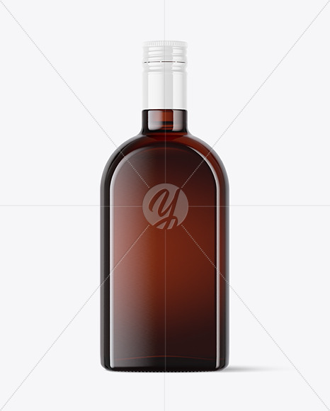 Amber Glass Bottle Mockup