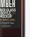 Amber Glass Bottle Mockup