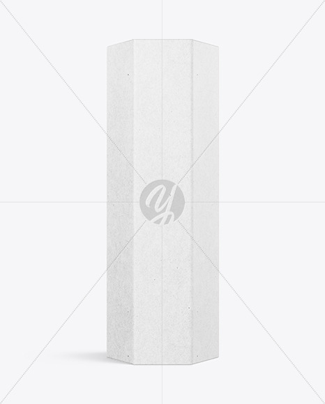 Hexagonal Kraft Paper Box Mockup