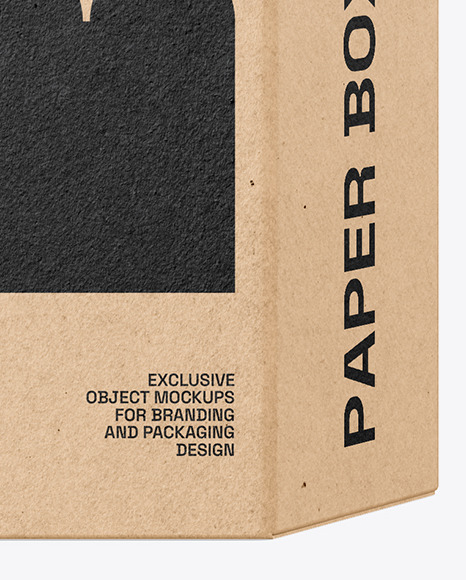 Hexagonal Kraft Paper Box Mockup