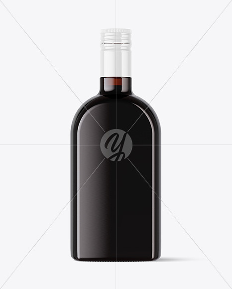 Amber Glass Bottle Mockup