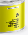 Matte Metallic Tin Can Mockup