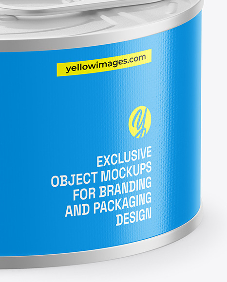 Matte Metallic Tin Can Mockup