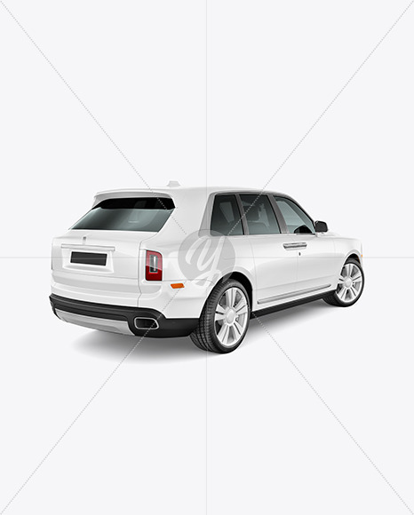 Luxury Car Mockup - Back Half Side View