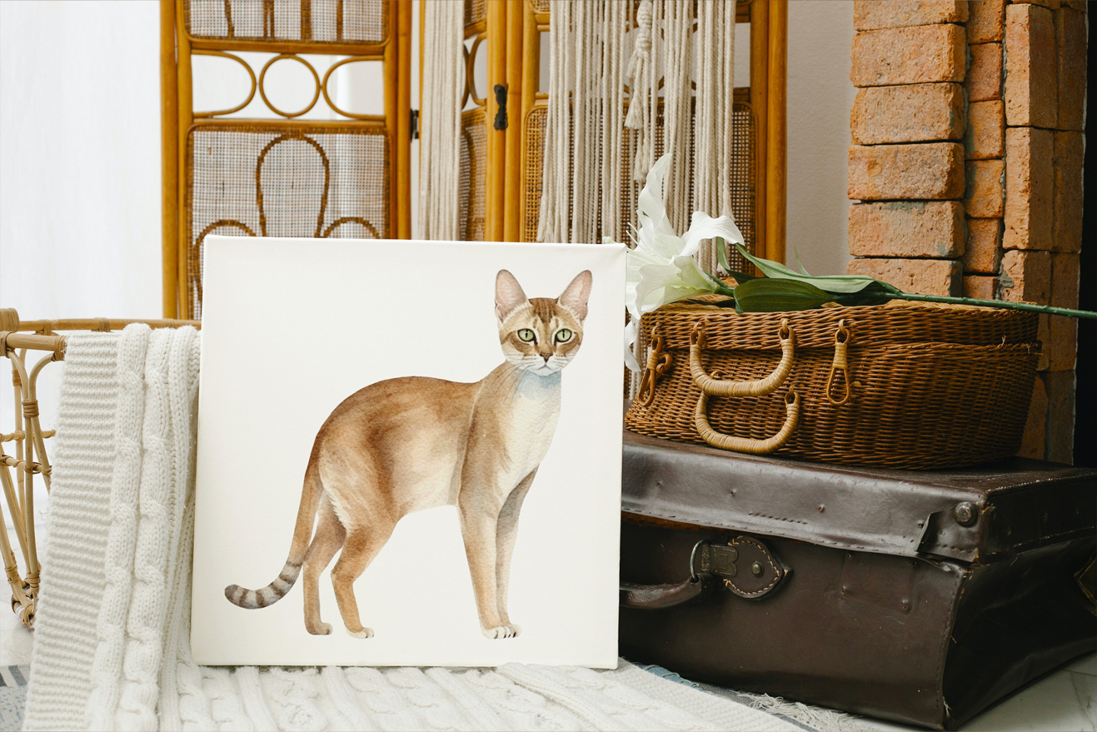 Abyssinian Cats Watercolour Clipart