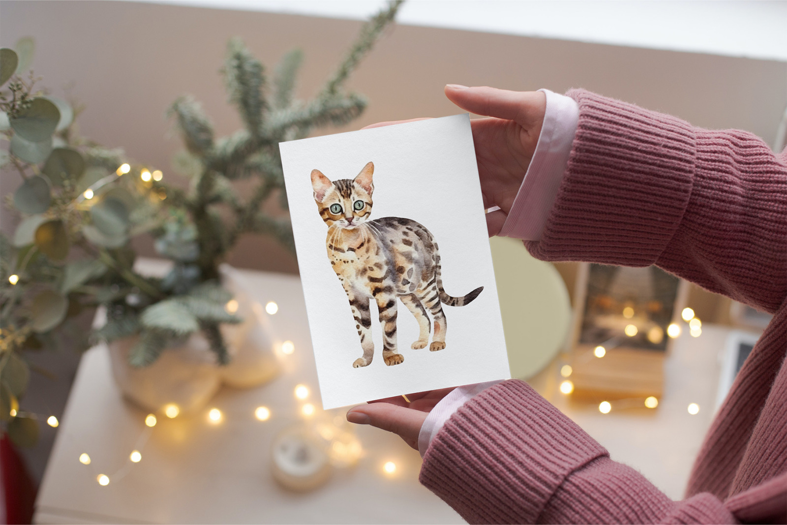 Bengal Cats Watercolour Clipart Bengal Cats Watercolour Clipart