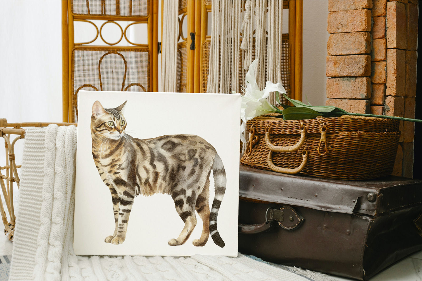 Bengal Cats Watercolour Clipart