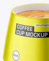 Metallized Cup with Coffee Mockup