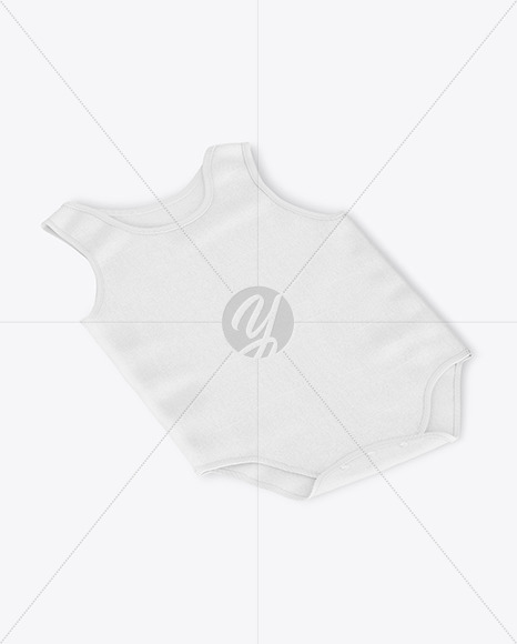 Baby Body Suit Mockup - Top Half Side View