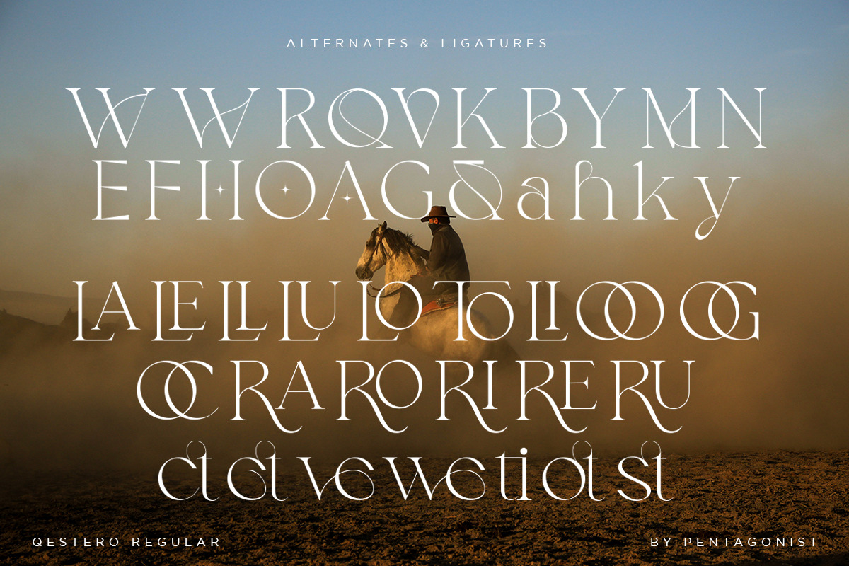 Qestero | Exotic Display Font Qestero | Exotic Display Font