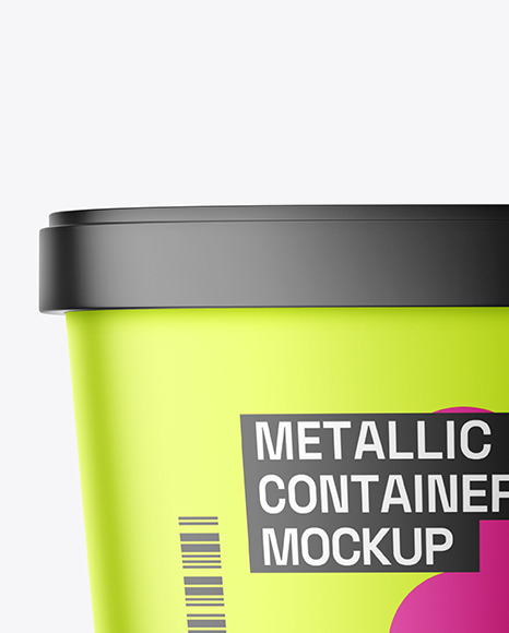 Metallic Container Mockup