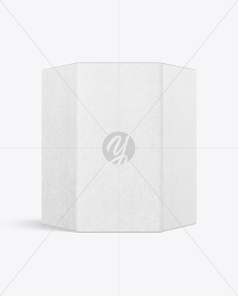 Hexagonal Kraft Paper Box Mockup