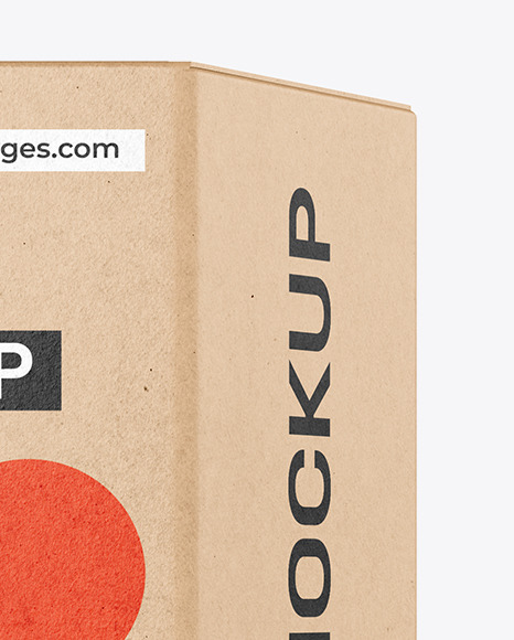 Hexagonal Kraft Paper Box Mockup