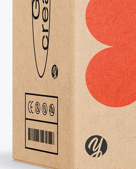 Hexagonal Kraft Paper Box Mockup