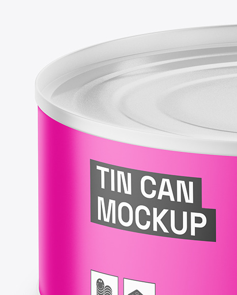 Matte Tin Can Mockup