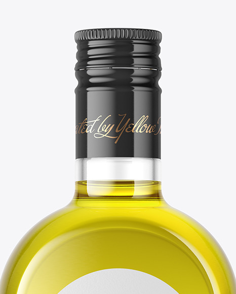 Clear Glass Olive Oil Bottle Mockup