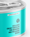 Glossy Metallic Tin Can Mockup