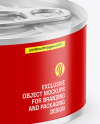 Glossy Metallic Tin Can Mockup