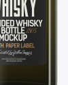 Green Glass Whisky Bottle Mockup