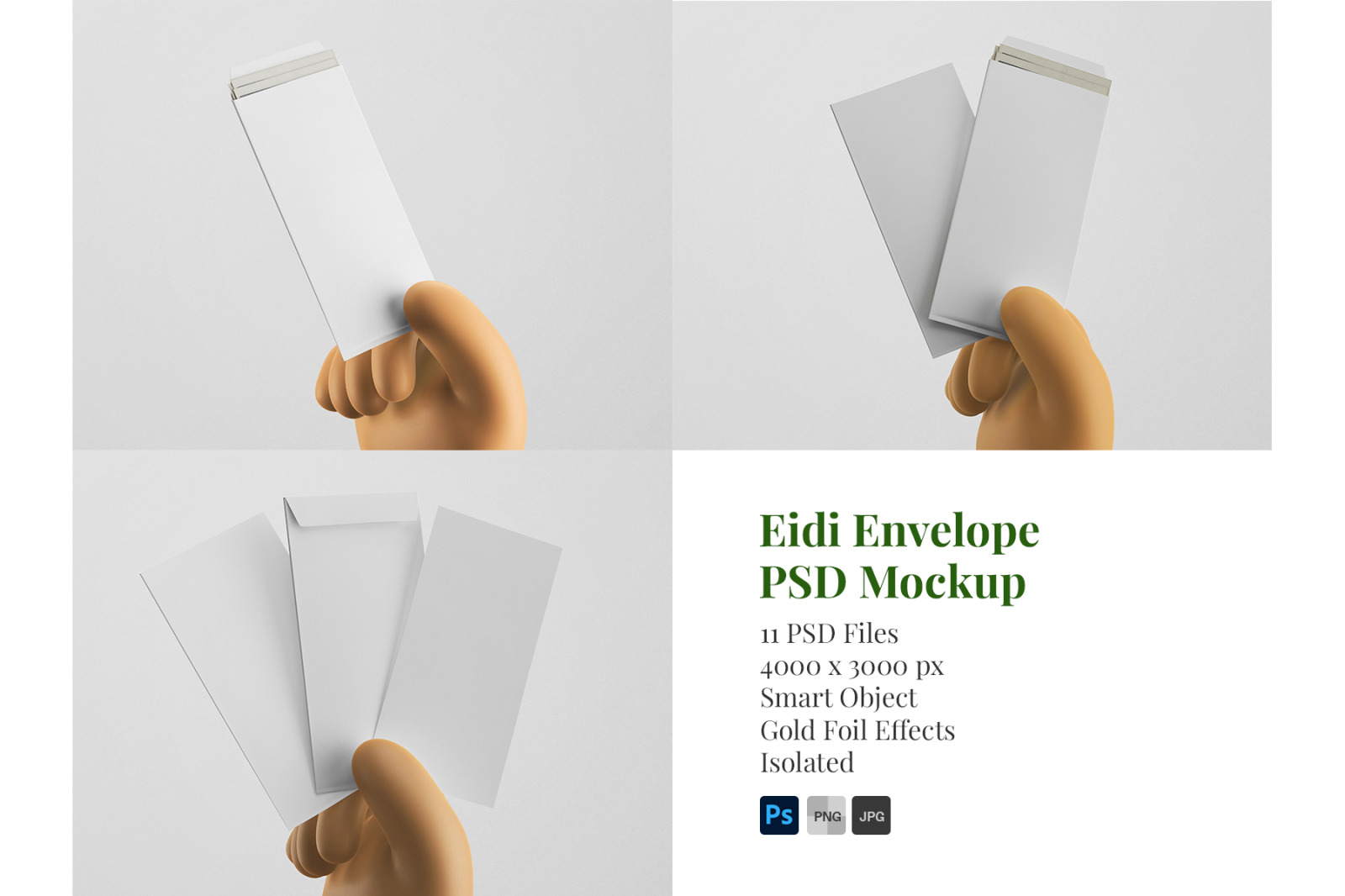 Eidi Gift Envelope Stationery PSD Mockup Set