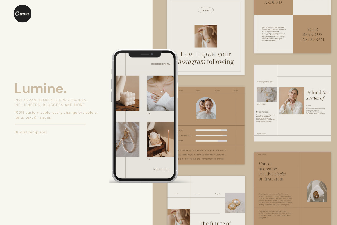 LUMINE | 18 Canva Instagram Post Templates