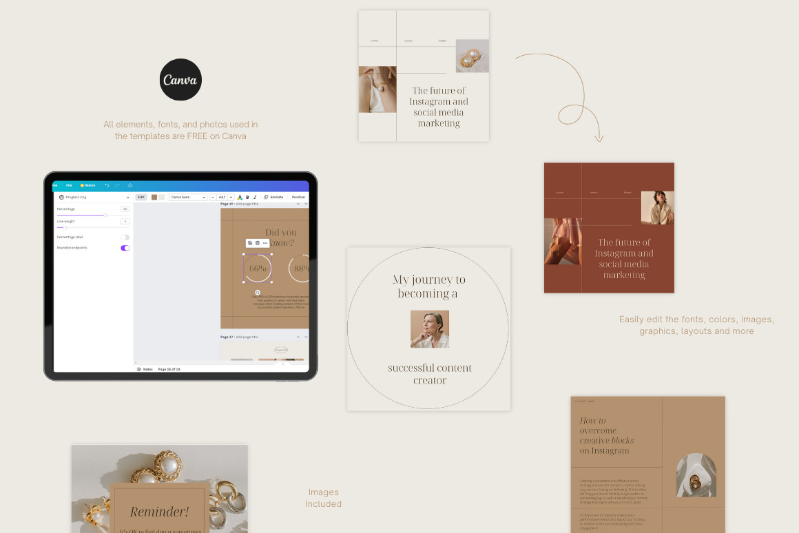 LUMINE | 18 Canva Instagram Post Templates