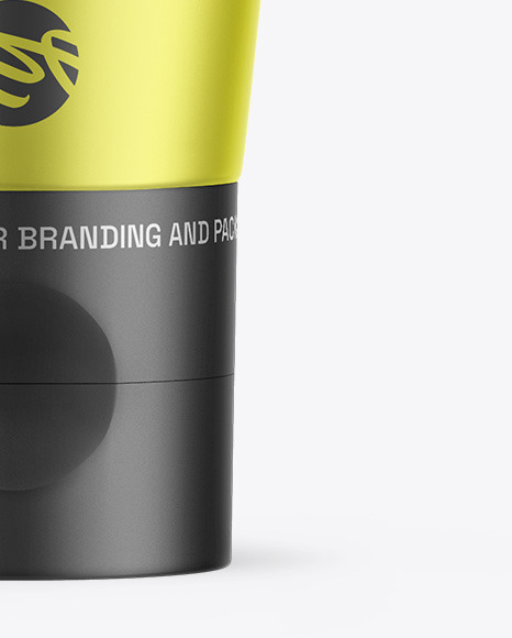 Matte Metallic Cosmetic Tube Mockup