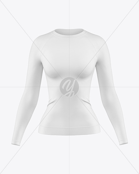 Long Sleeve Compression T-Shirt Mockup – Front View