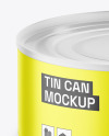 Matte Metallic Tin Can Mockup