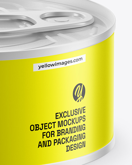 Matte Metallic Tin Can Mockup