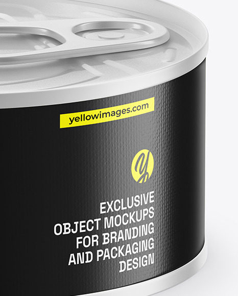 Matte Metallic Tin Can Mockup