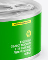 Matte Metallic Tin Can Mockup