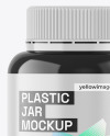 Glossy Plastic Pills Jar Mockup