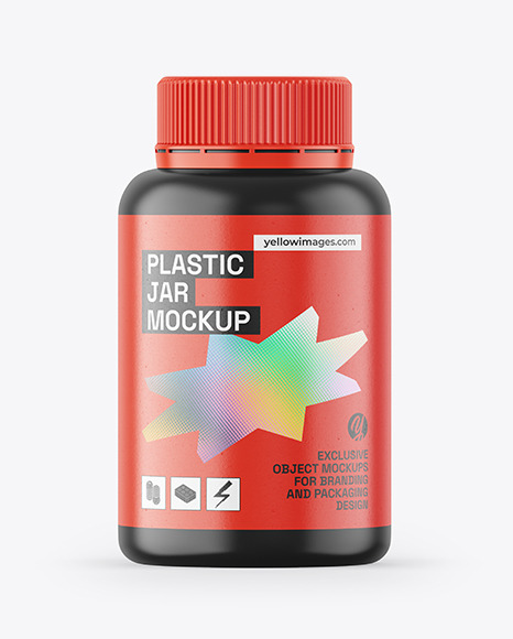 Matte Plastic Pills Jar Mockup - Supplement+Pill+Jar+