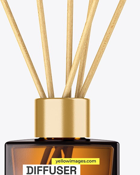 Amber Glass Diffuser Bottle Mockup