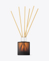 Frosted Amber Glass Diffuser Bottle Mockup