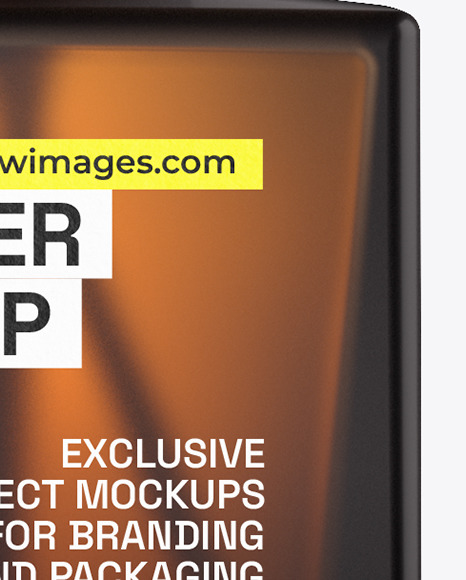 Frosted Amber Glass Diffuser Bottle Mockup