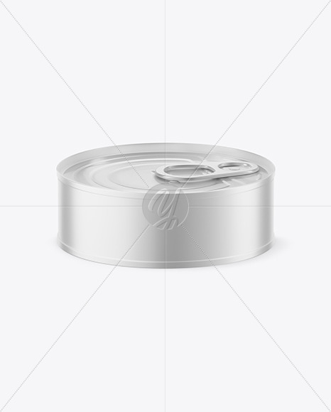 Matte Metallic Tin Can Mockup