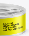 Matte Metallic Tin Can Mockup