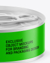 Matte Metallic Tin Can Mockup