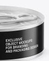 Matte Metallic Tin Can Mockup