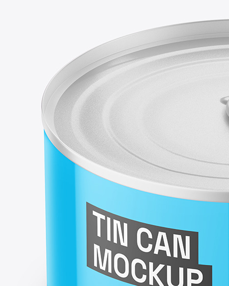 Glossy Tin Can Mockup