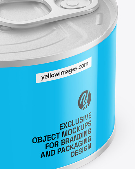 Glossy Tin Can Mockup