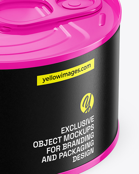 Glossy Tin Can Mockup