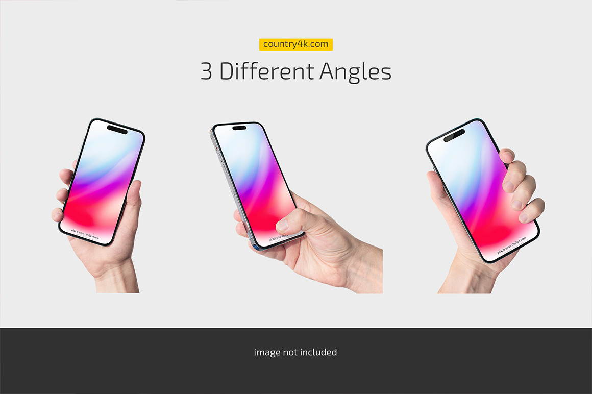 Hand Holding iPhone Mockup Set Hand Holding iPhone Mockup Set