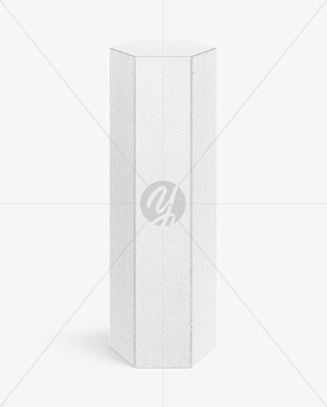 Hexagonal Kraft Paper Box Mockup